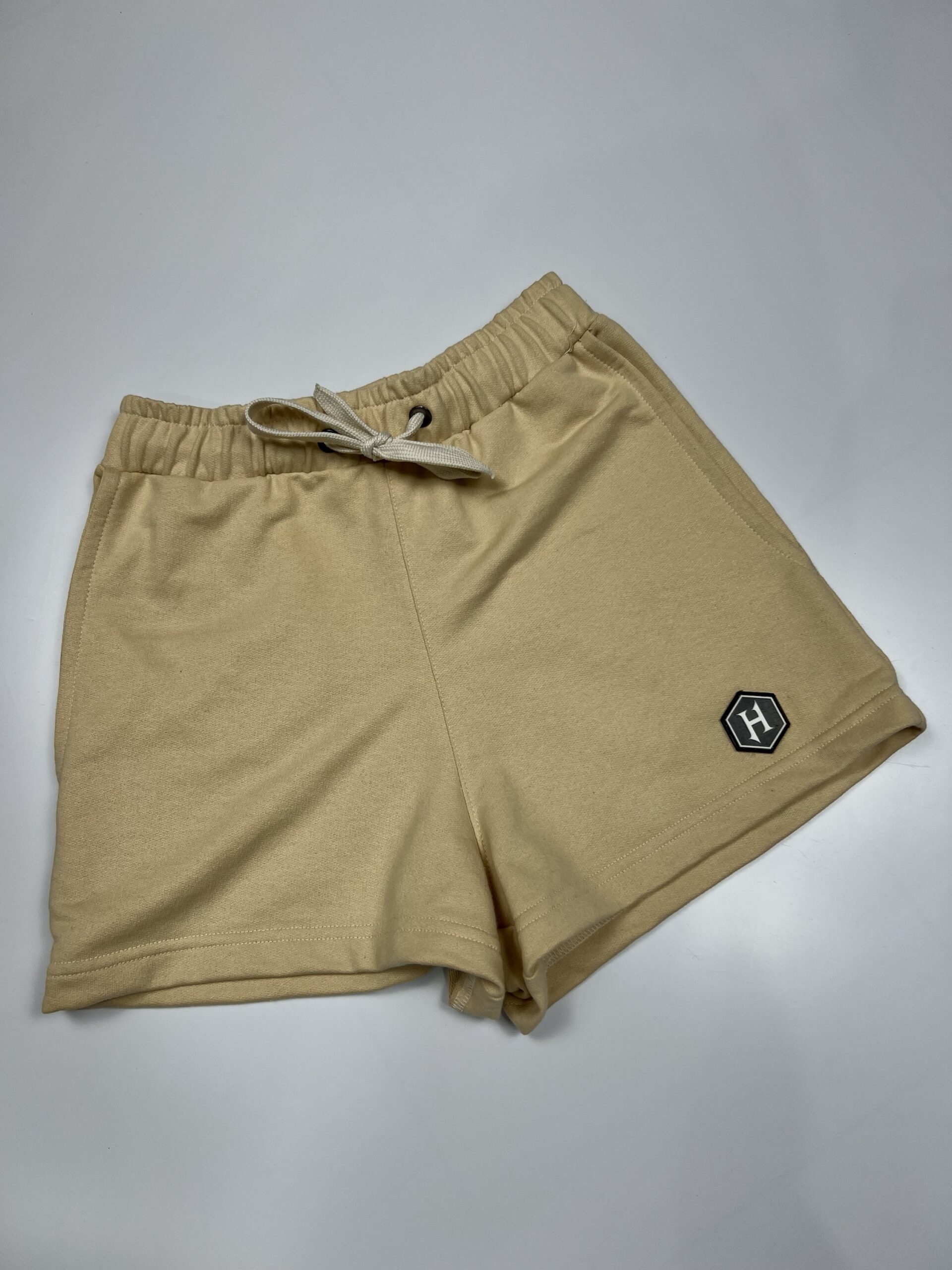 SHORT MOLETOM FEMININO BEGE