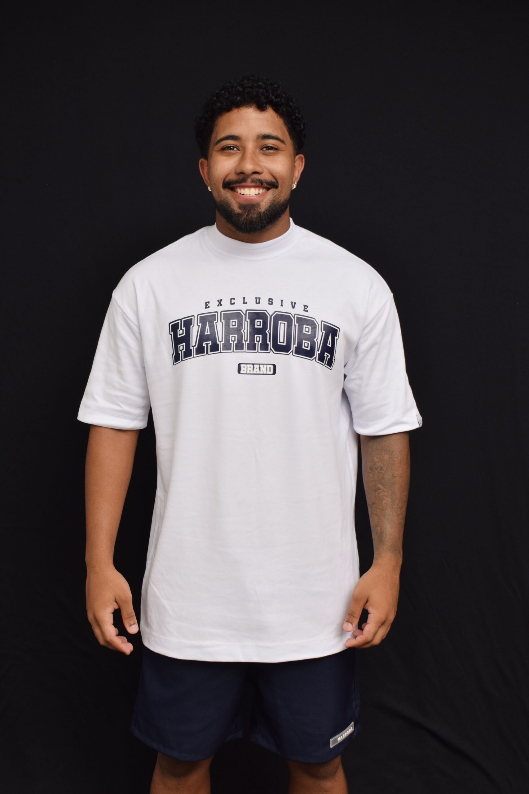 OVERSIZED VARSITY NAVY BLUE