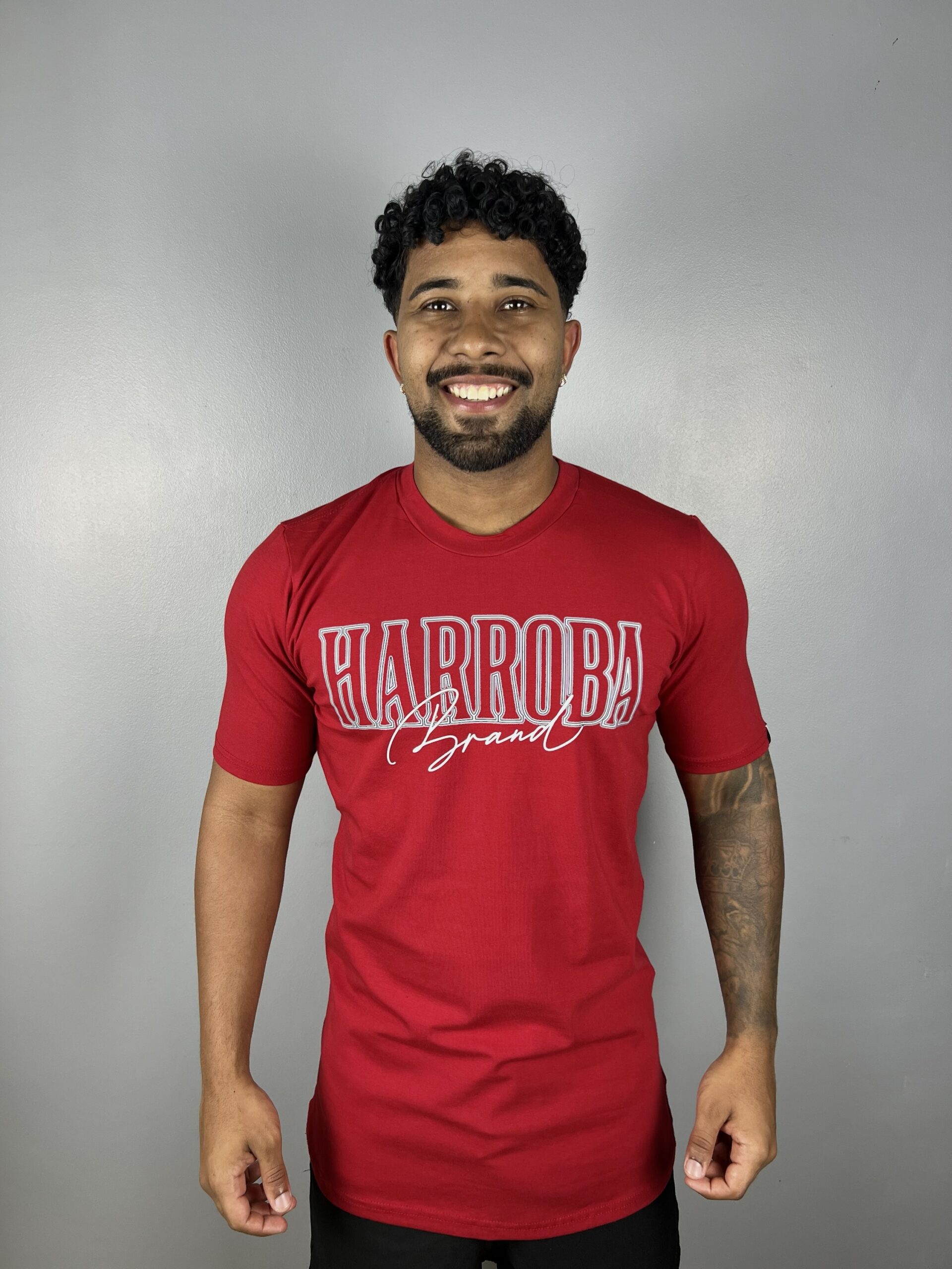 CAMISA LONGLINE OUTLINE RED